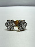 10kt yellow gold and lab grown diamond earrings 1.25CTW
